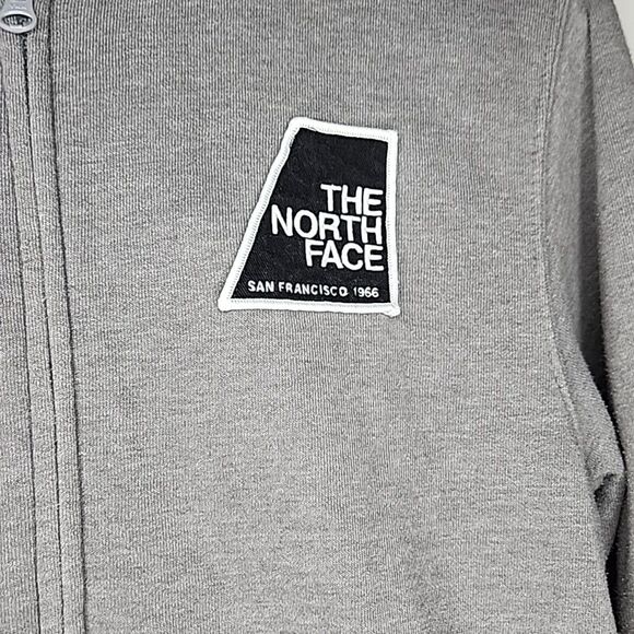 THE NORTH FACE MEN'S FULL ZIP PATCHES HOODIE Gray MENS S SMALL A3MCB - Picture 3 of 7